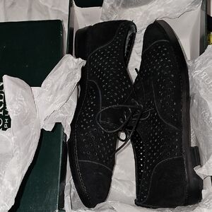 Ralph Lauren Black Suede Oxfords